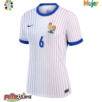 Camiseta Francia Eduardo Camavinga #6 Visitante Equipación para mujer Eurocopa 2024 manga corta